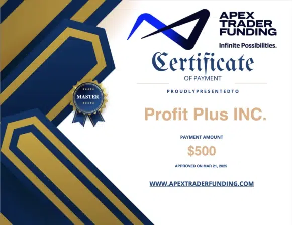 Apex Trader Funding Payout Certificate